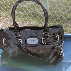 Michael Kors Shiny Black Patent Satchel